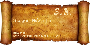 Steyer Márta névjegykártya