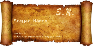 Steyer Márta névjegykártya