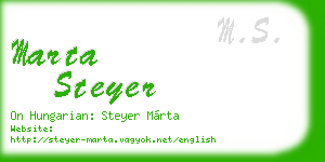 marta steyer business card