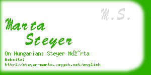 marta steyer business card